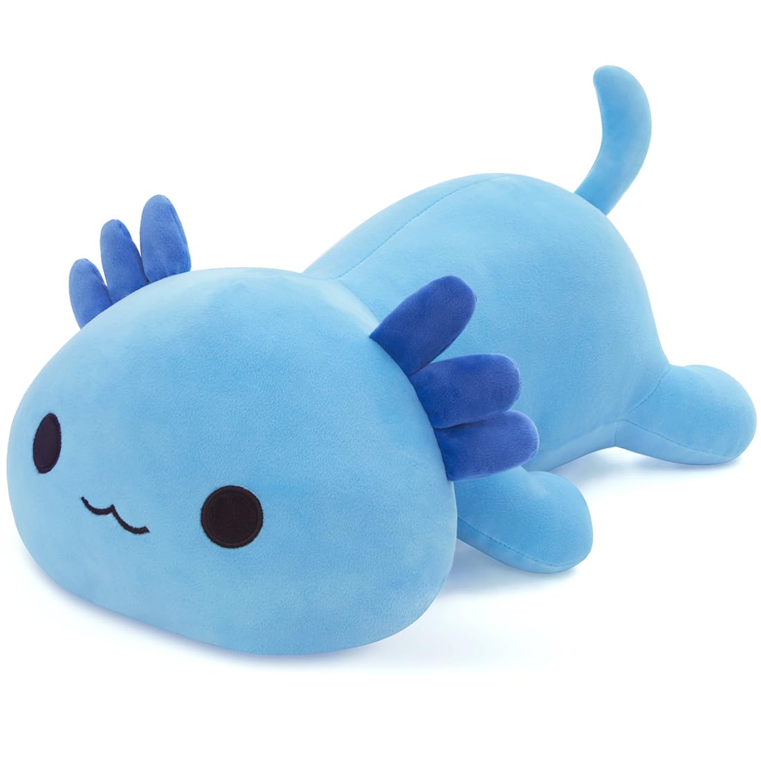 Yeqivo Cute Blue Axolotl Plush Pillow Toy - Soft Stuffed Animal, Kawaii Plushie, 30Cm/11.8Inch